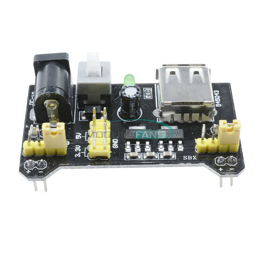5PCS MB102 Breadboard Power Supply Module For Solderless Bread  3.3V/5V