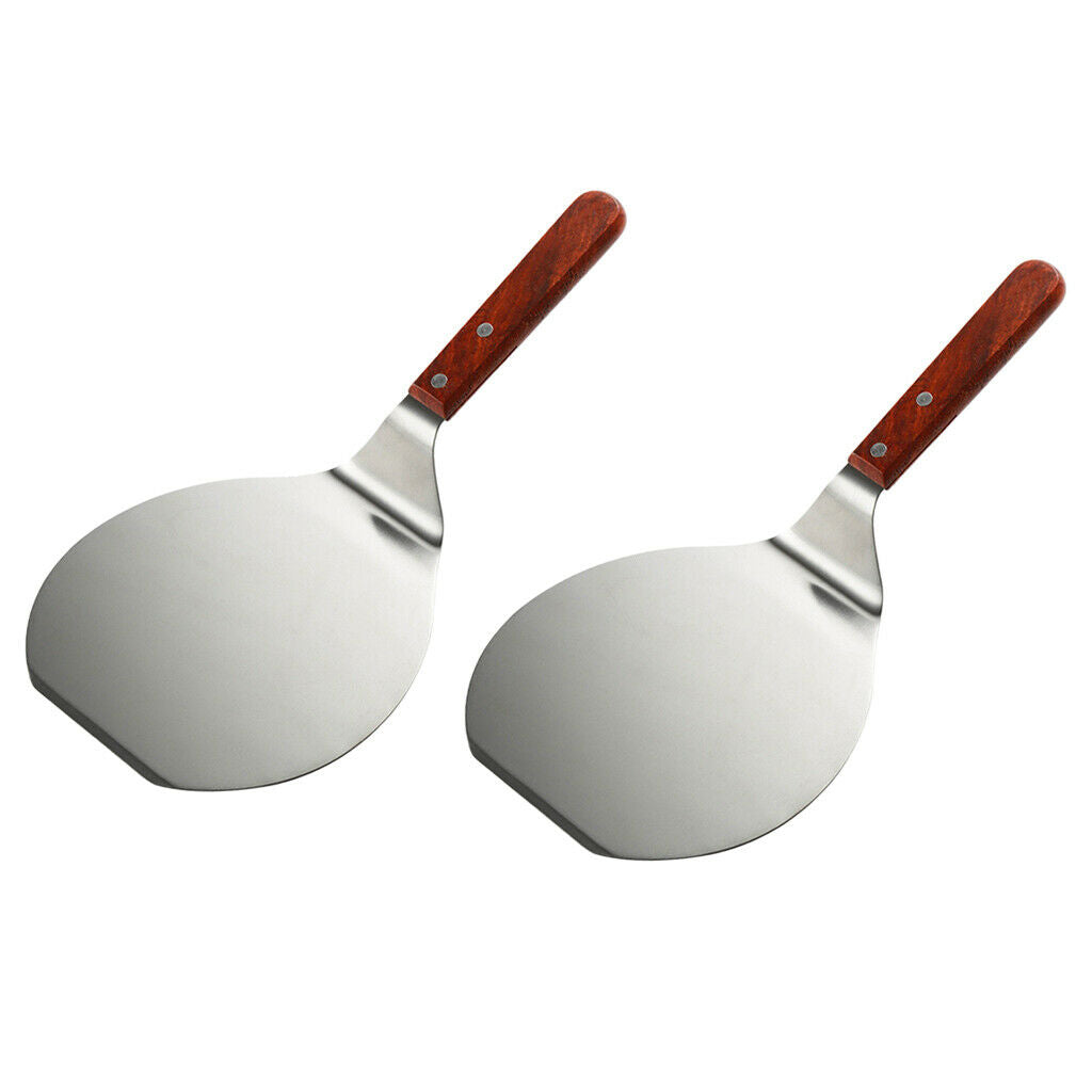 2pcs 13 inch Pizza Peel w/ Wood Handle Pizza Shovel Lifter Baking Tools