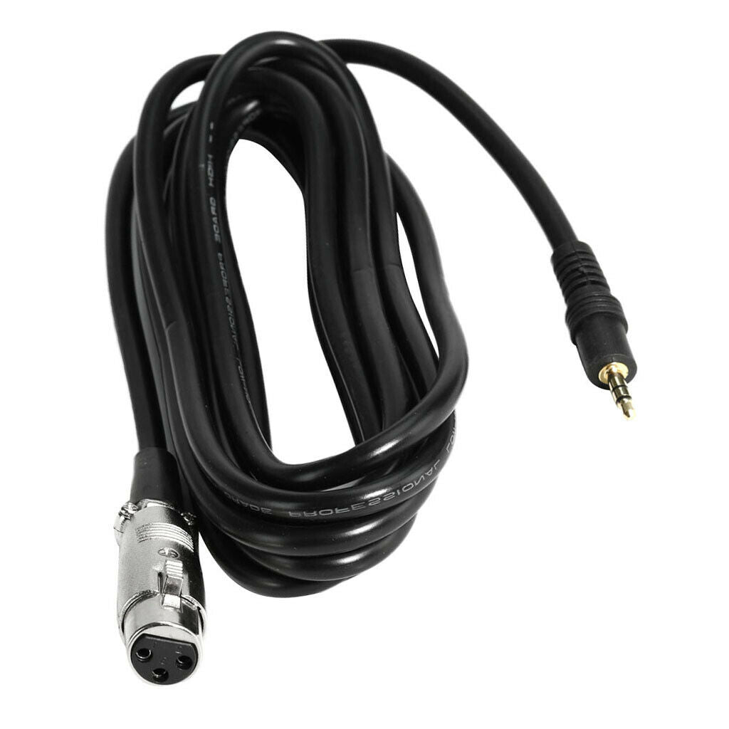 3-Pin XLR Female to 3.5mm 1/8" Male Adaptor Cable 0.5m, Microphone Wire