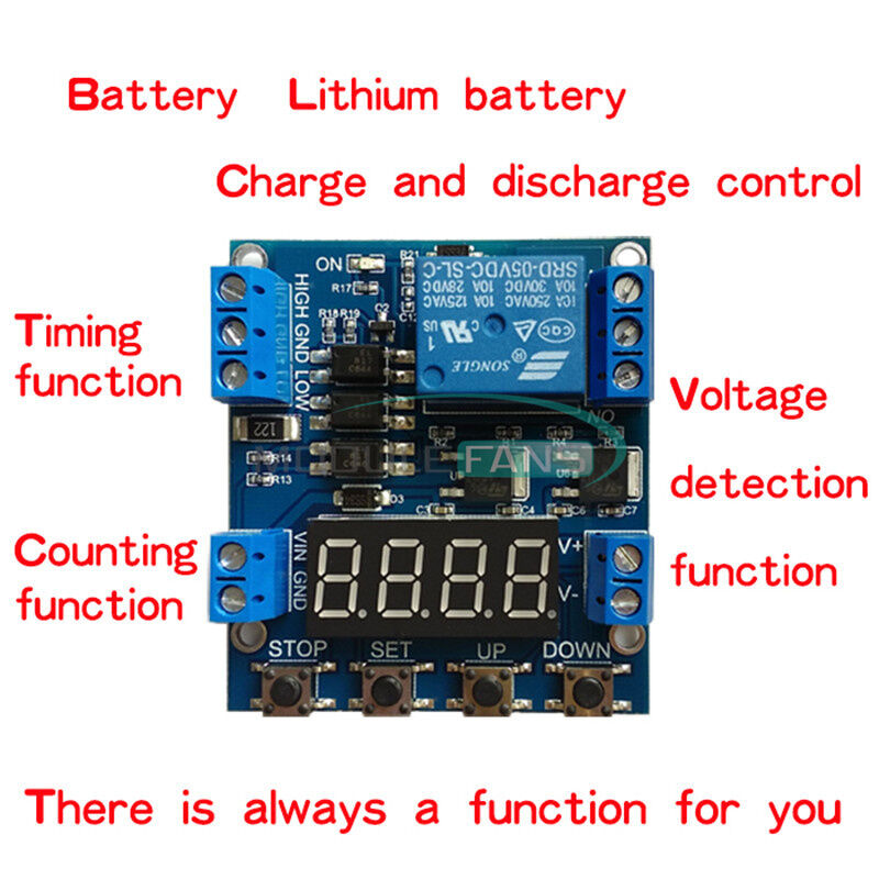 6-30V 1-Channel Relay Module Durable Trigger Delay Cycle Timer Circuit Switch