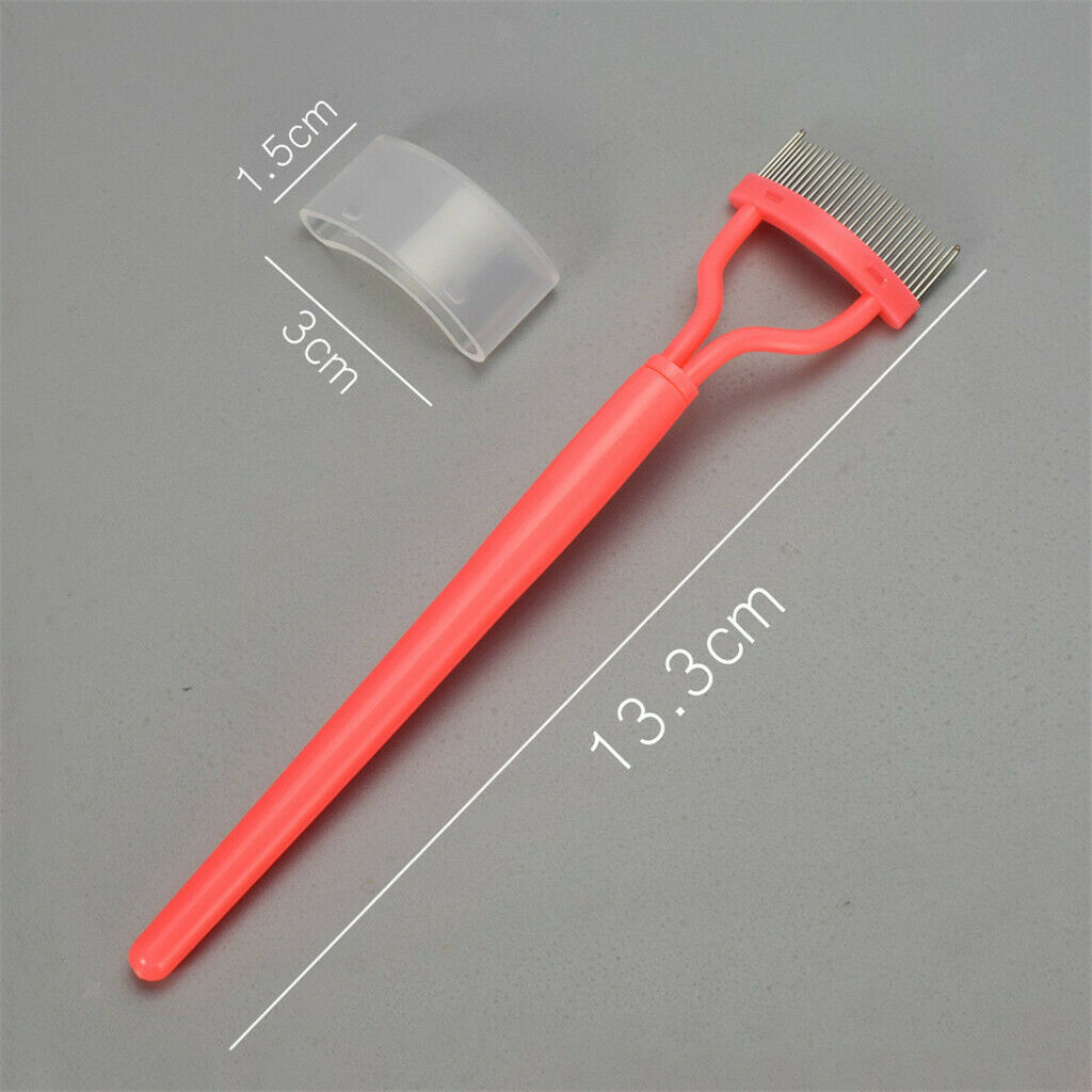 Salon Metal Comb Brush Lash Eyebrow Cosmetic Natural Make Up Eyelash Extension