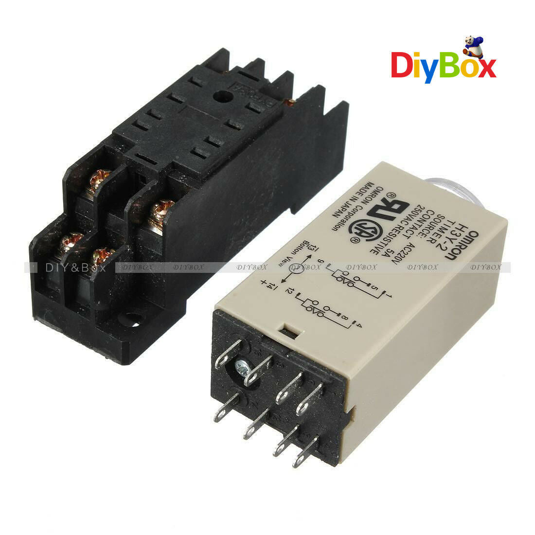 1-30 Minute H3Y-2 Base Power On Time Delay Solid-State Timer Relay DPDT AC 220V