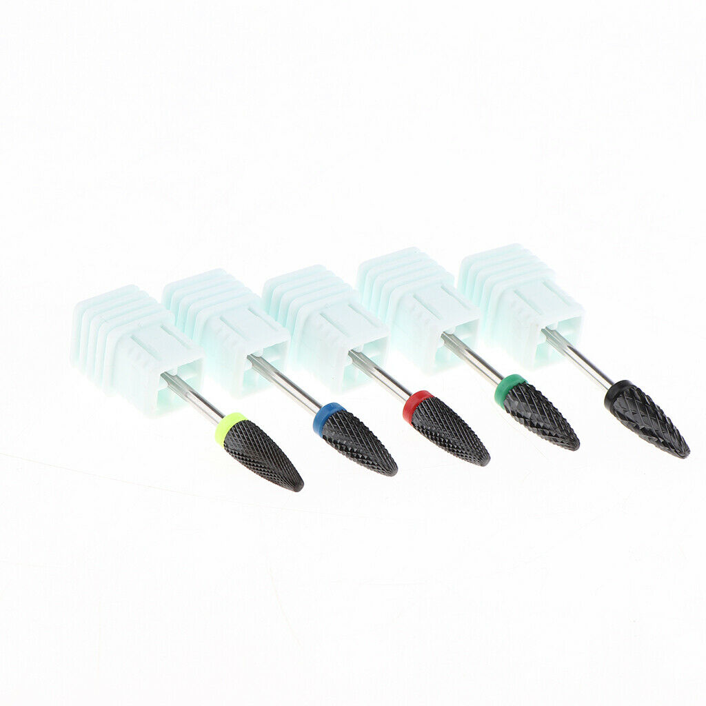 5 Pieces Ceramic Polishing Head Nail Drill Bit for Electric Nail Machine