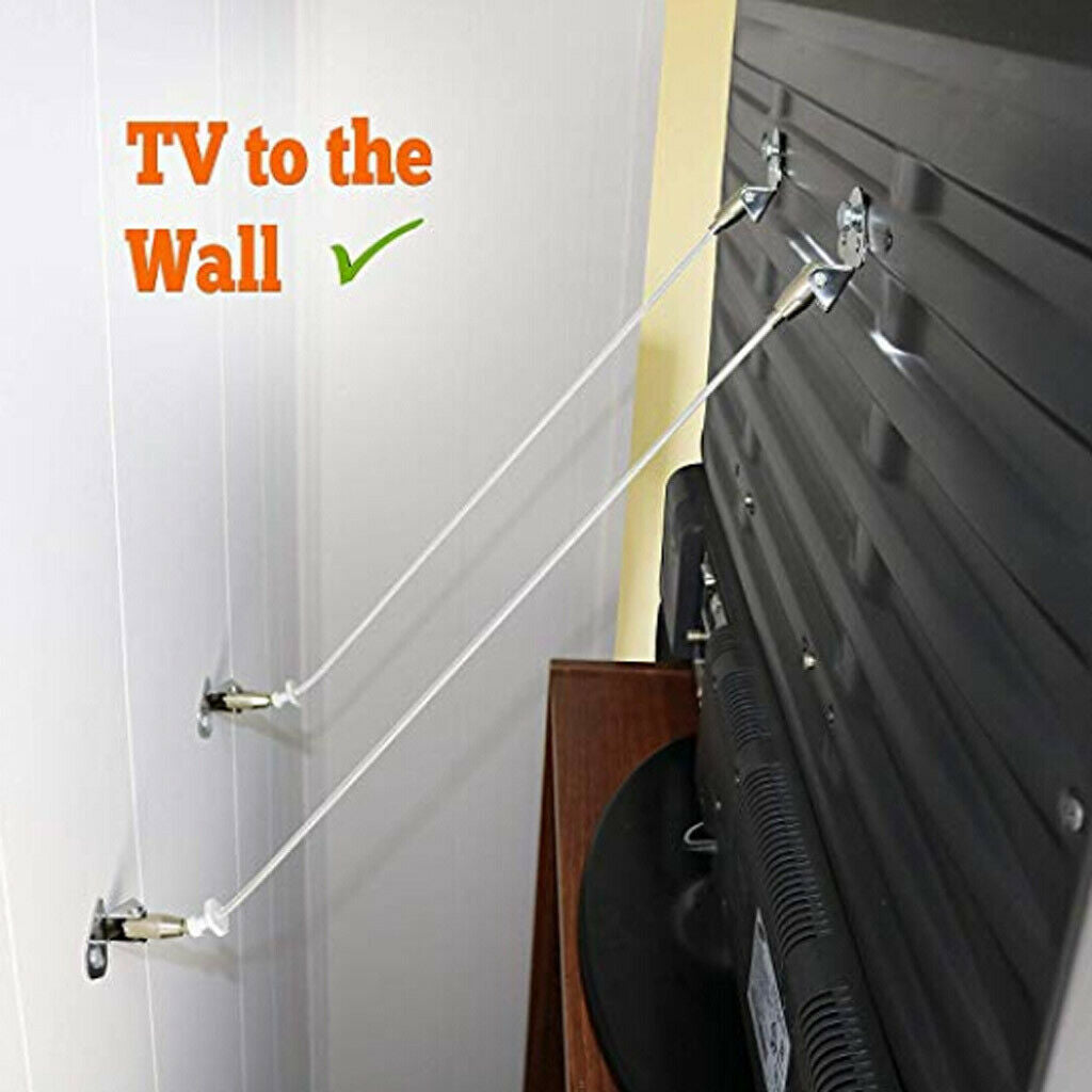 Metal Anti-Tip Anchor Furniture Safe Strap Wall Mounted Baby Proofing Secure Kit