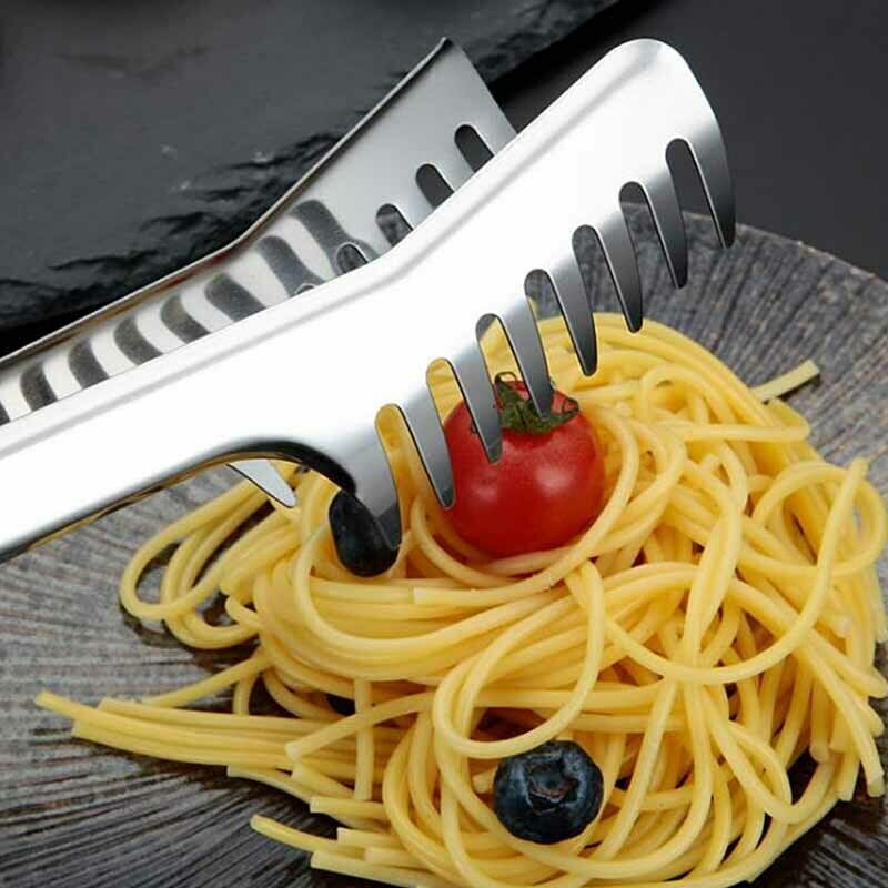 Stainless Steel Noodles Clip Food Comb Spaghetti Tongs Pasta Clip Food Ho.l8
