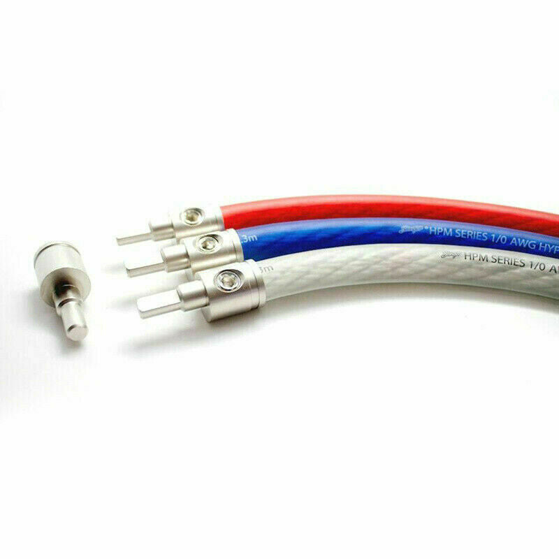 1Pair Car Audio 1/0 Gauge To 4 Gauge Amp Input Pin Power/Ground Wire Reducer USA