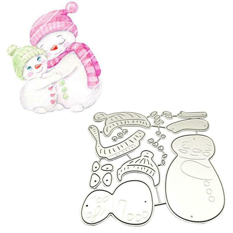 Christmas Snowman Hug Metal Cutting Dies Stencil DIY Scrapbooking Album Paper