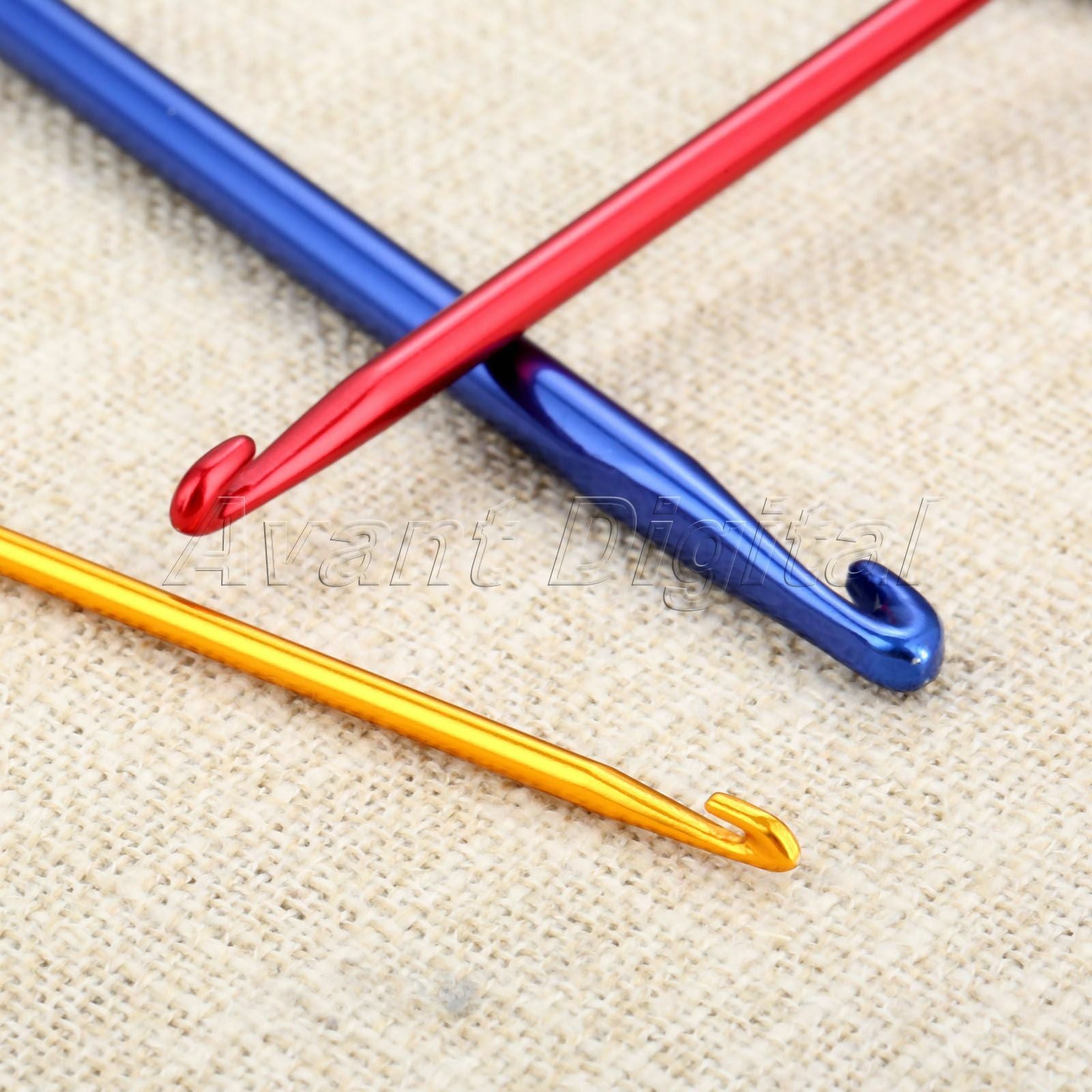3Pcs 3 Size Crochet Hooks Aluminum With an Eye Knitting Yarn Needles Craft DIY