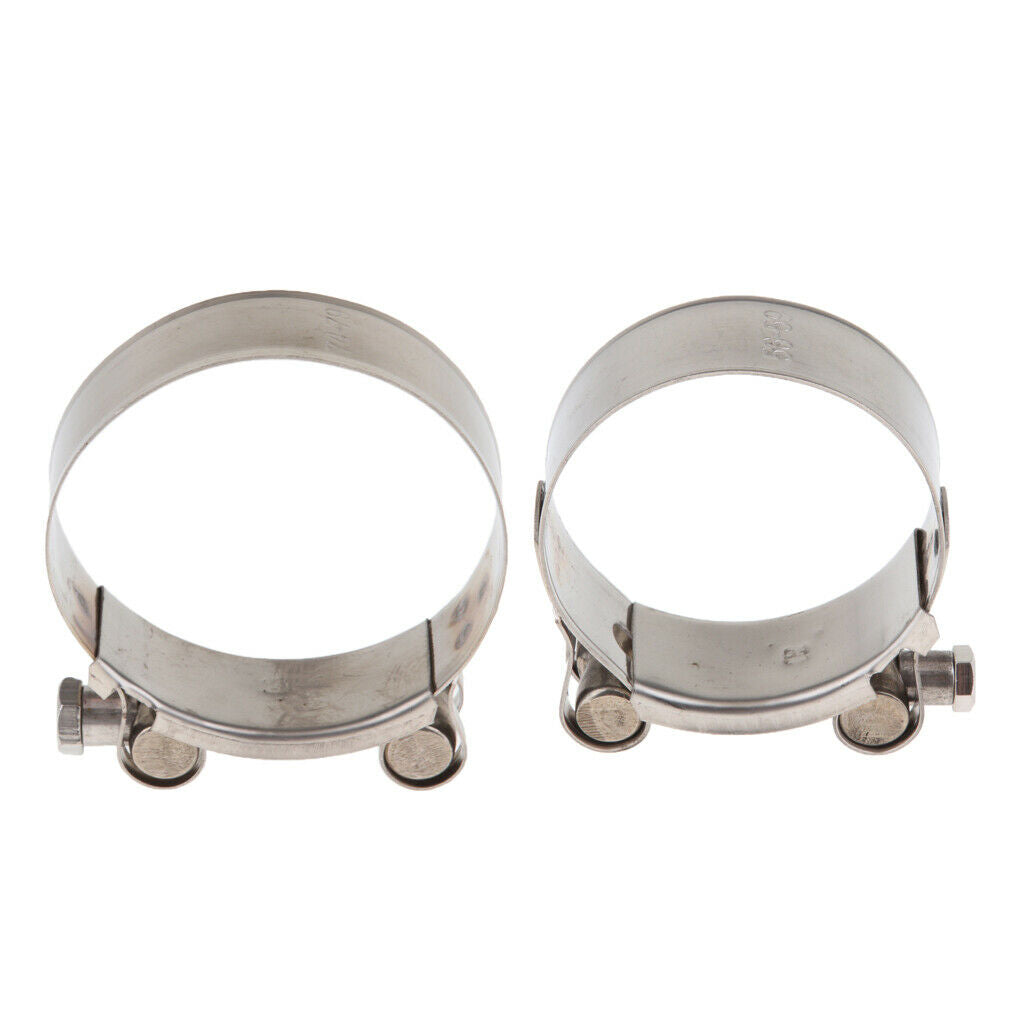 Universal Stainless Steel Motorcycle Exhaust Muffler Pipe Clips Bracket