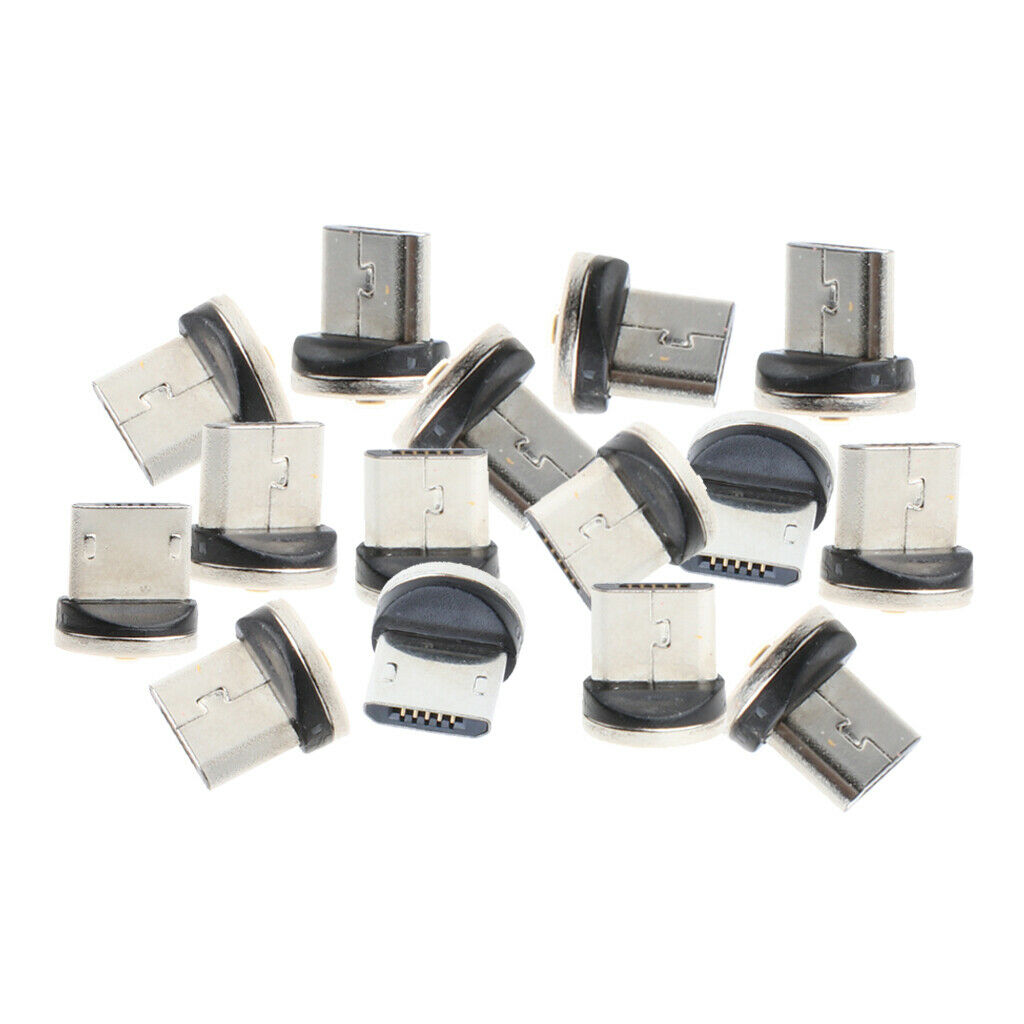 15Pcs Micro USB Magnetic Tips Head Adapter Connector for Android Earphone