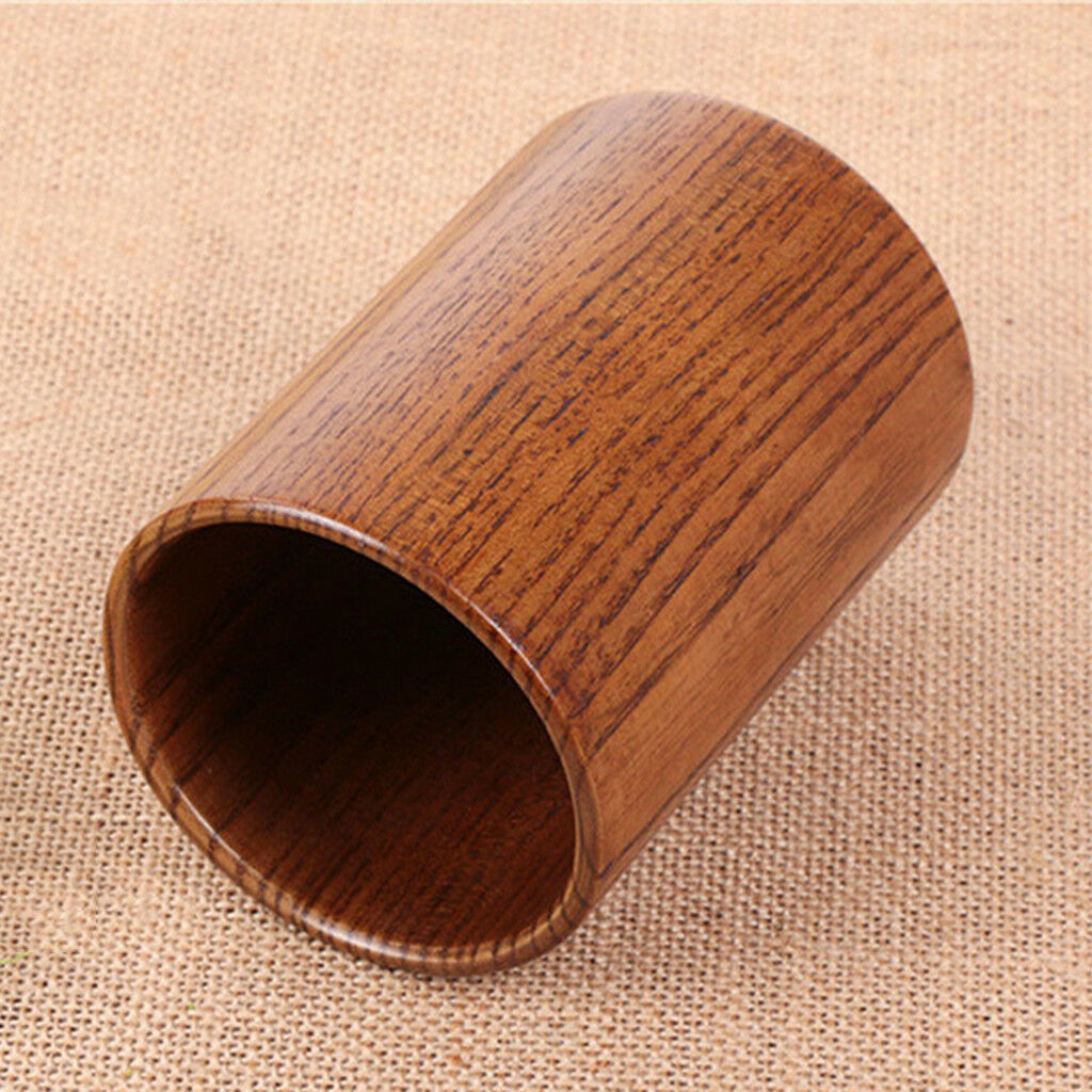 Round Wooden Kitchen Utensil Storage Jar Cutlery Holder Caddy Tidy Table L