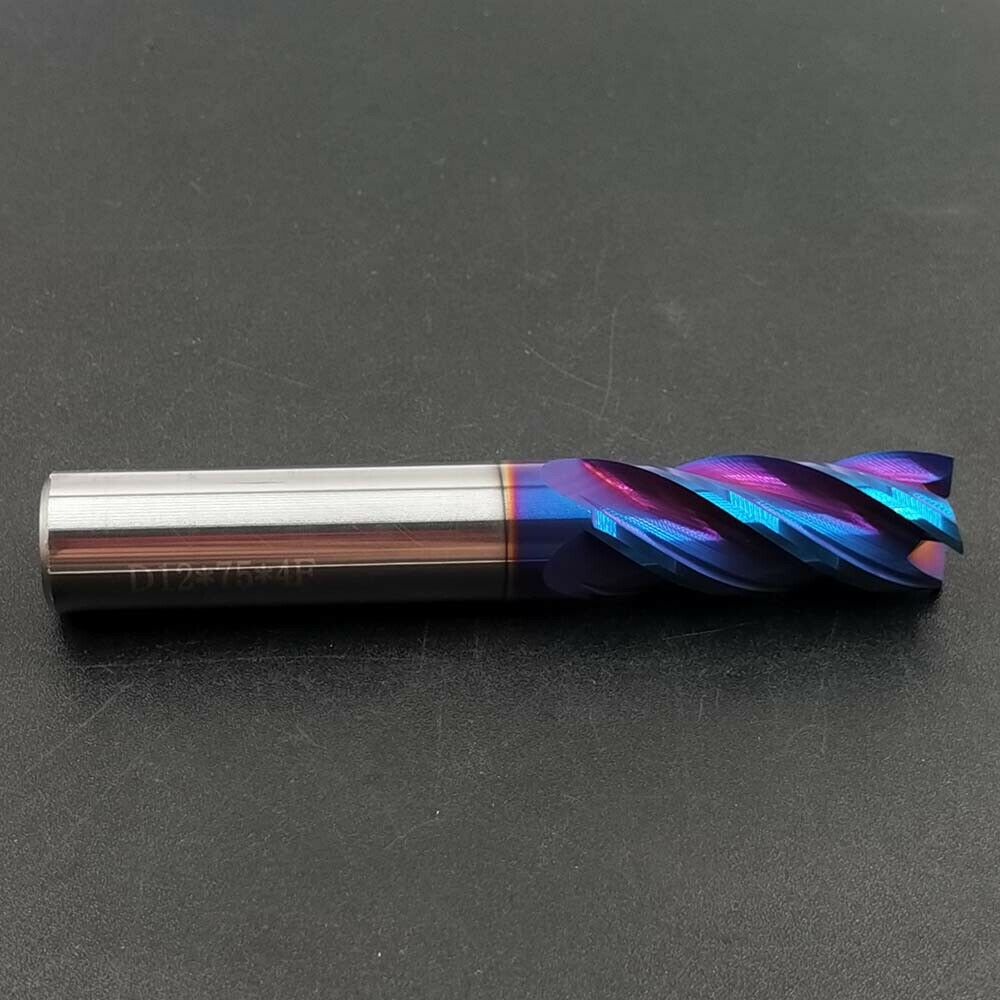 HRC65° φ12×75×4F 12mm Tungsten Carbide End Mill 4-Flute D12*75*4F Milling Cutter