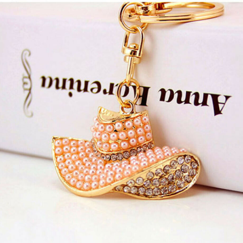 Crystal Keychain Hat Pendant Rhinestone Decorative Ornaments for Women Bags