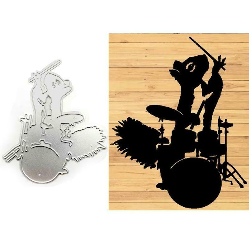 Drumming Metal Cutting Dies Stencil DIY Scrapbooking Album Paper Card Template