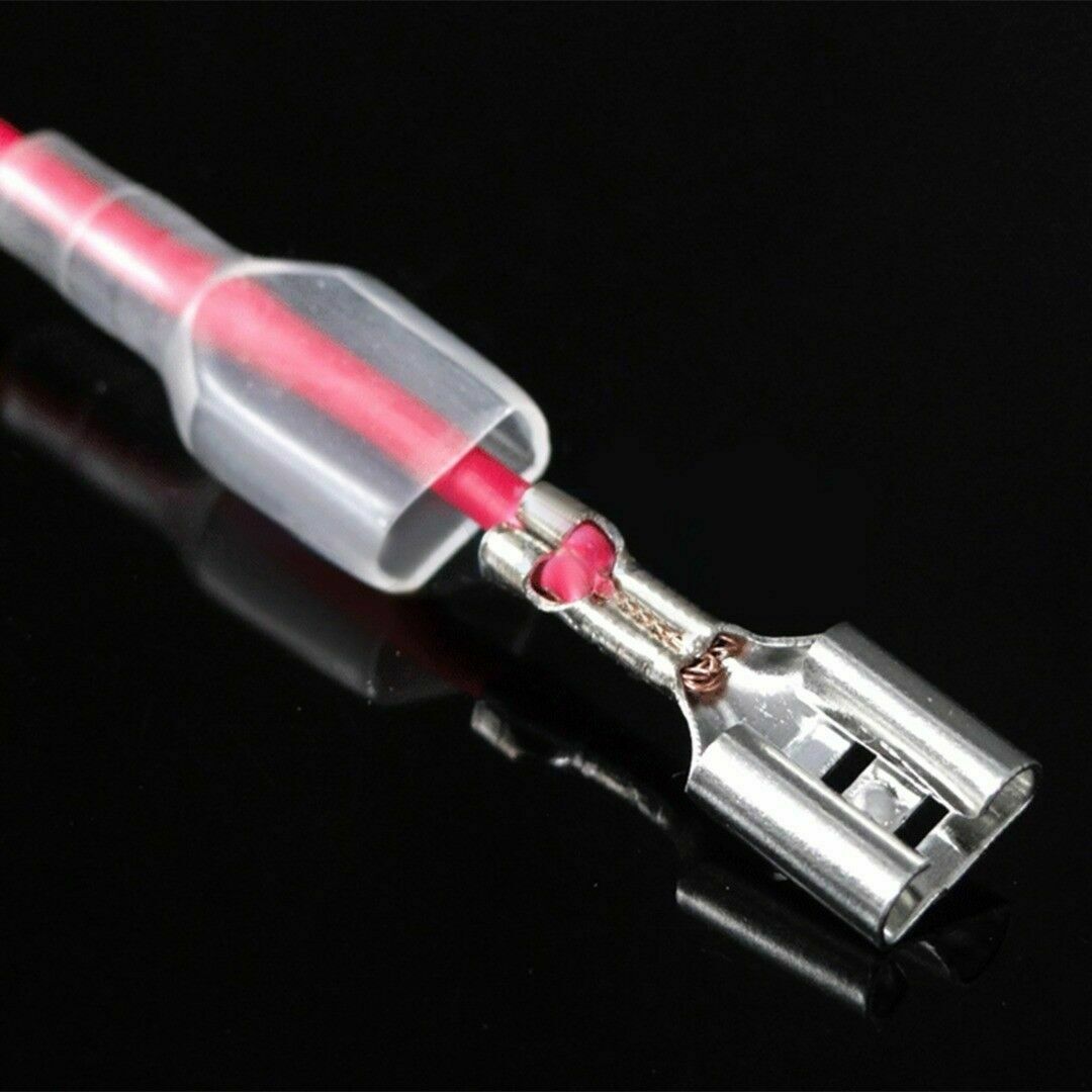 120Pcs 2.8/4.8/6.3mm Crimp Insulating Terminal Female Spade Connector Sleeve Kit