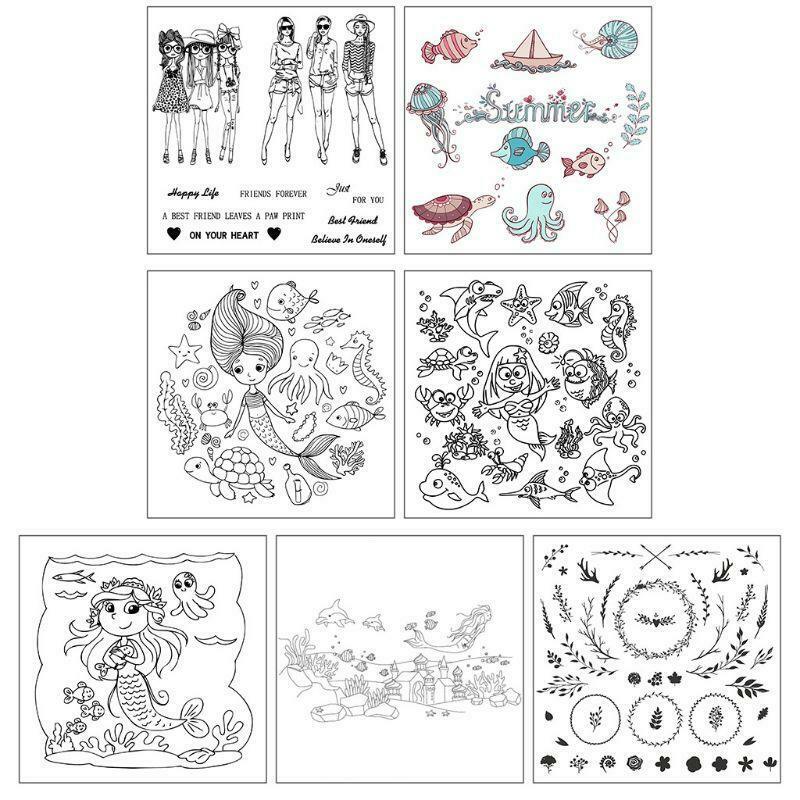 Garland Leaves Flower DIY Silicone Clear Stamp Seal Scrapbook Embossing Album