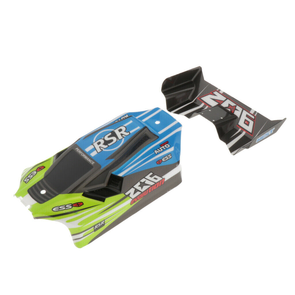 2pcs Fit WLtoys 1/14 Upgrade RC Car Shell Canopy Tail Wing Parts Accessory