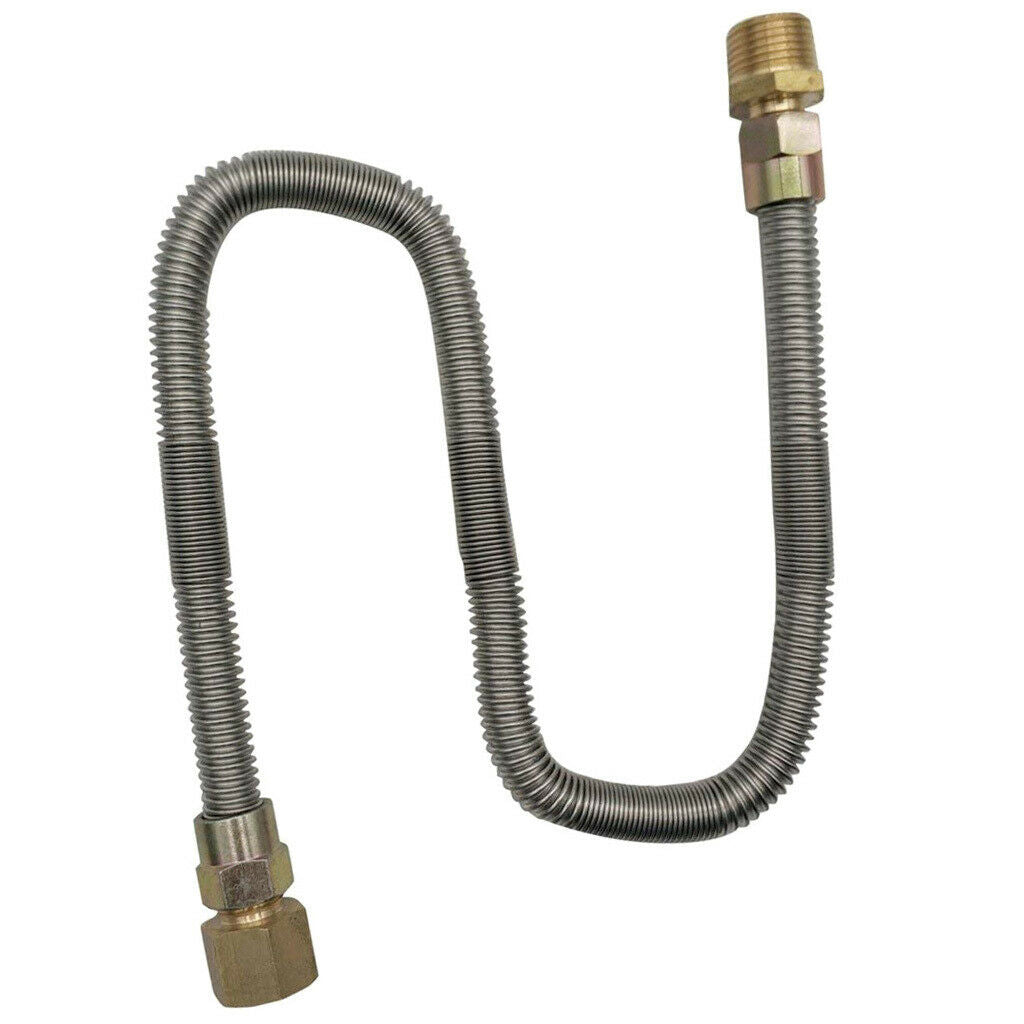 Propane Natural Gas Line 2ft Stainless Steel Hose LP LPG Grill Parts