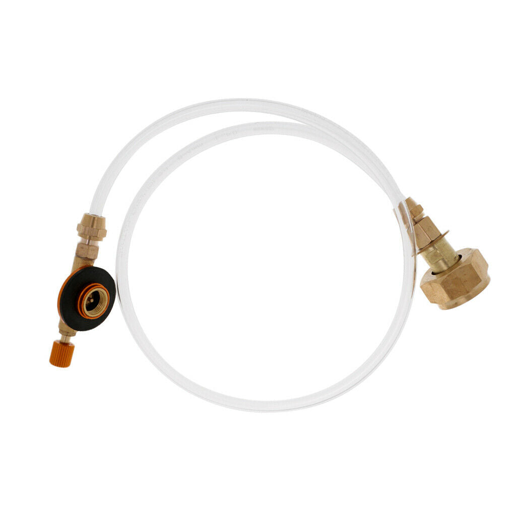 Brass Tank Refill Hose Adapter Valve Kit for Camping BBQ Picnic Cooking
