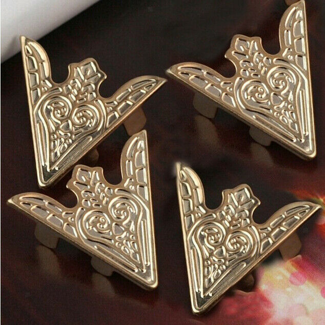 2 Pairs Blouse Shirt Metal Pointed Collar Clips Wing Tips Brooch Pin