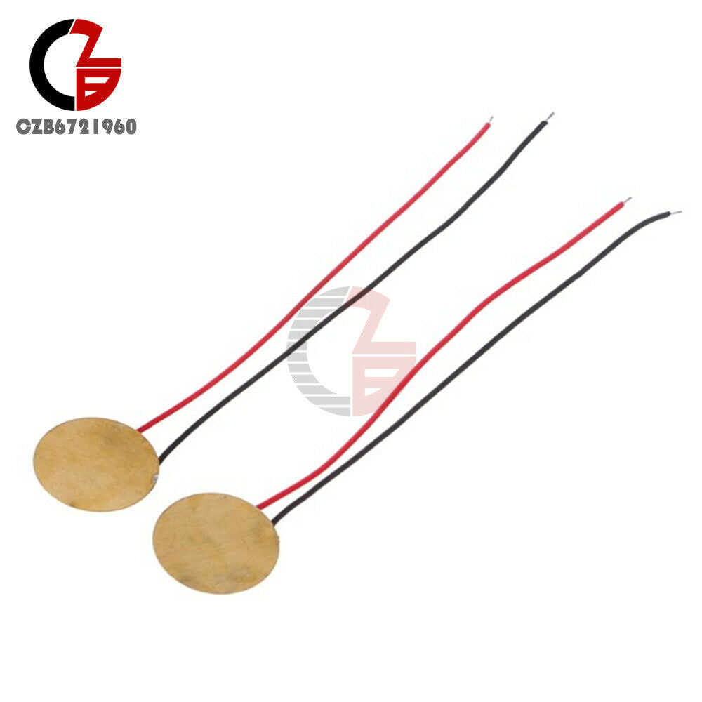10Pcs Piezoelectric Piezo Ceramic Wafer Plate Diameter 15mm Buzzer Loudspeaker