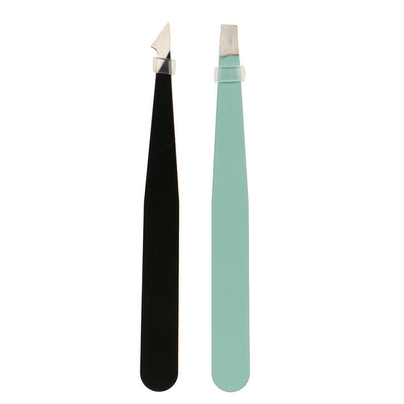 4Pcs/bag Eyebrow Tweezers Stainless Steel Point Slant Flat Tip Removal Ma.l8