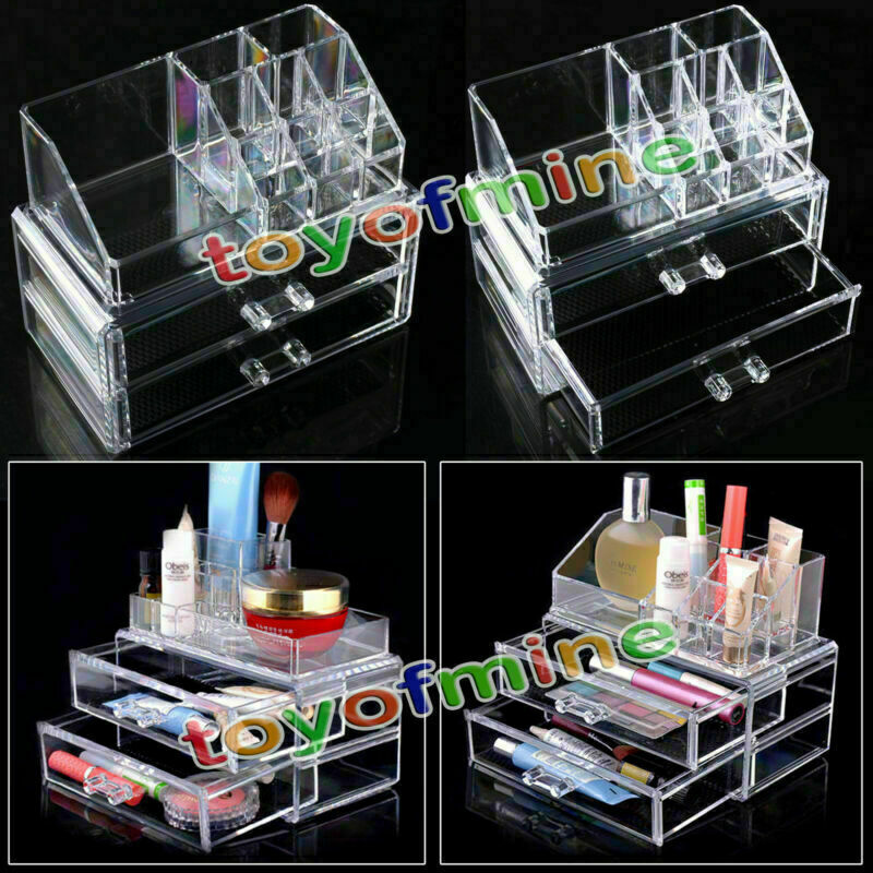 Make Up 3 Case Boxes For Storage Cosmetic Jewellery Drawers hot