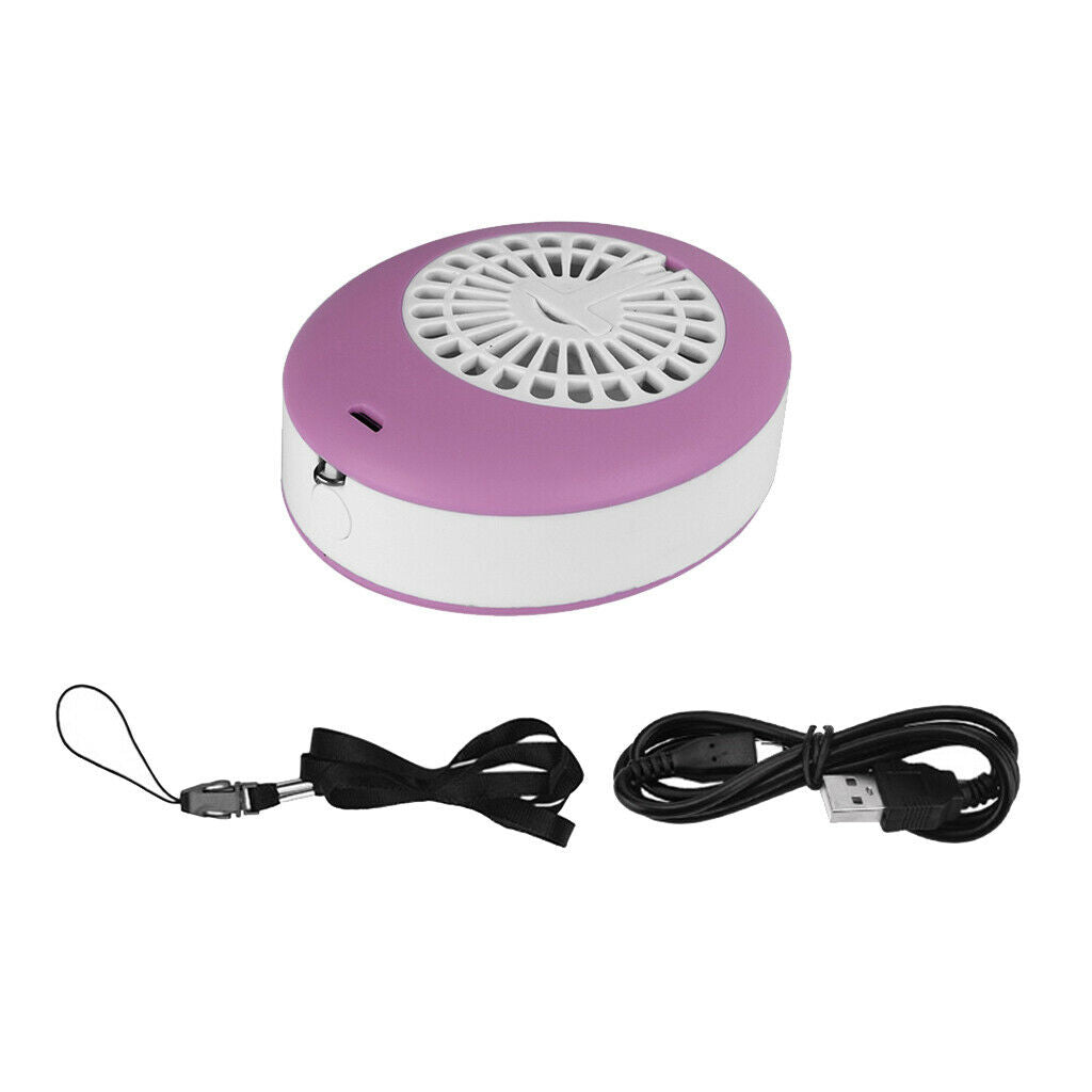 Mini Eyelashes Dryer Electric Air Conditioning Fan Nail Blower w/ Mirror Pink