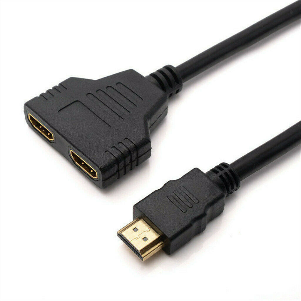 HDMI Splitter Cable Converter 1 in 2 out Ultra HD Support 4K for HDTV DVD