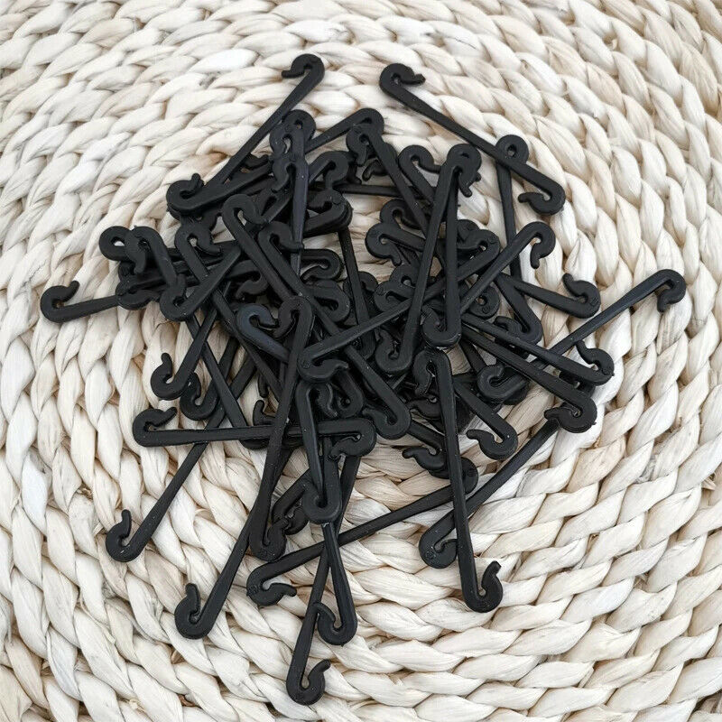 100pcs Plastic Plant Tomato Support Clip Hook Grapes Connects Vines Fastener SJ