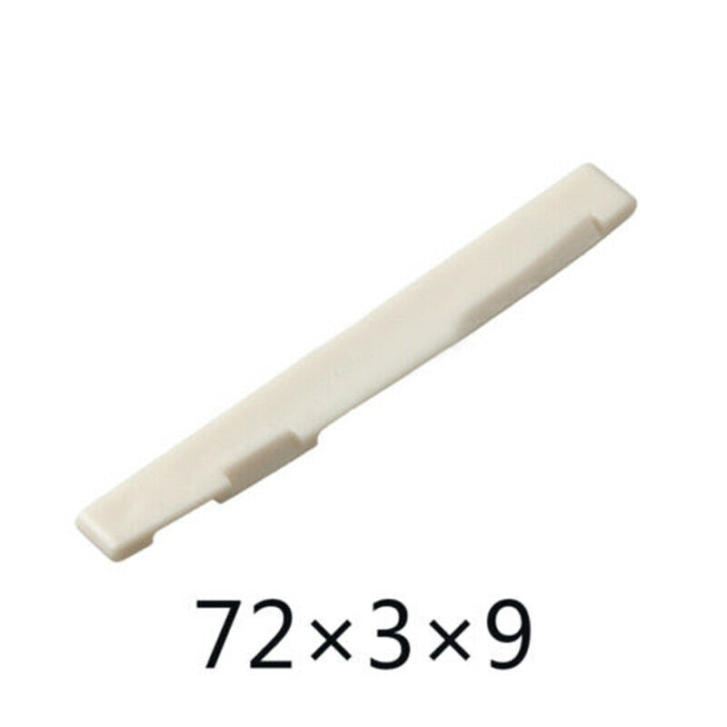 2 Sets 6-String Acoustic Guitar Bone Bridge Saddle And Nut Made Of Real Bone Kit