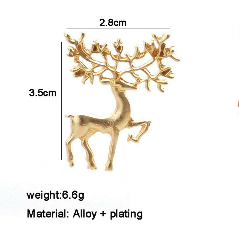 Collar Brooches Pins Metal Animal Longhorn Deer Brooches For Womens Accessoi KX