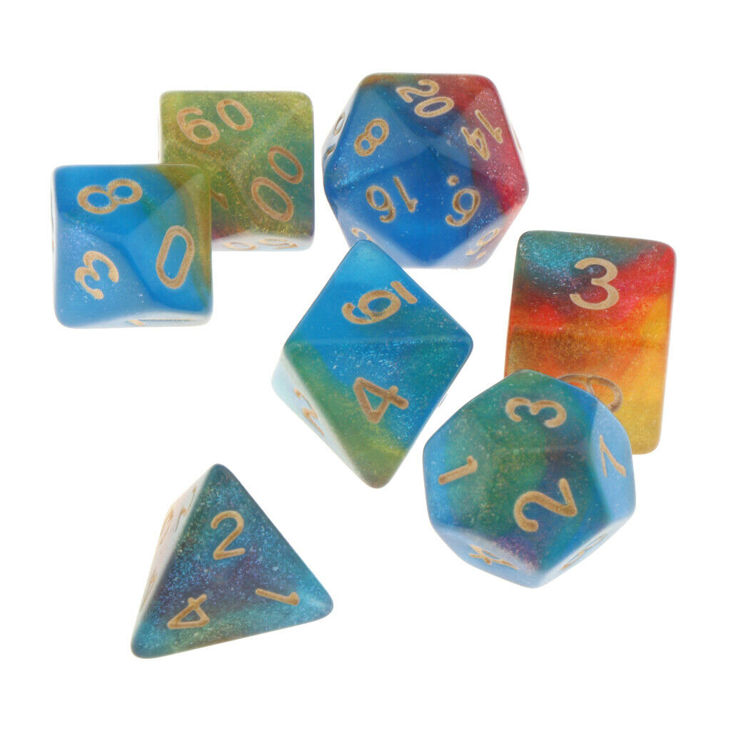 Multi-sided Dices Set D4-D20 Die for MTG Roleplaying Supplies Dice Style 13