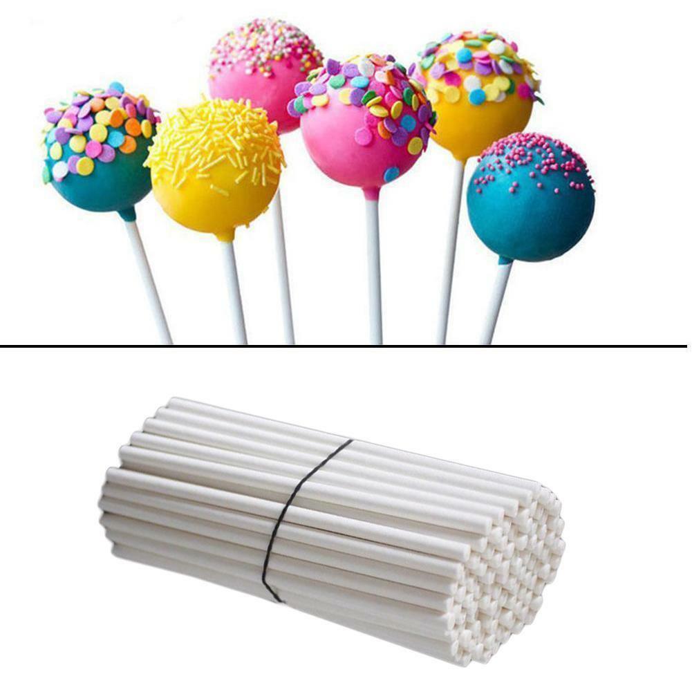100pcs Chocolate Cake Lollipop Lolly Candy Making Mould White