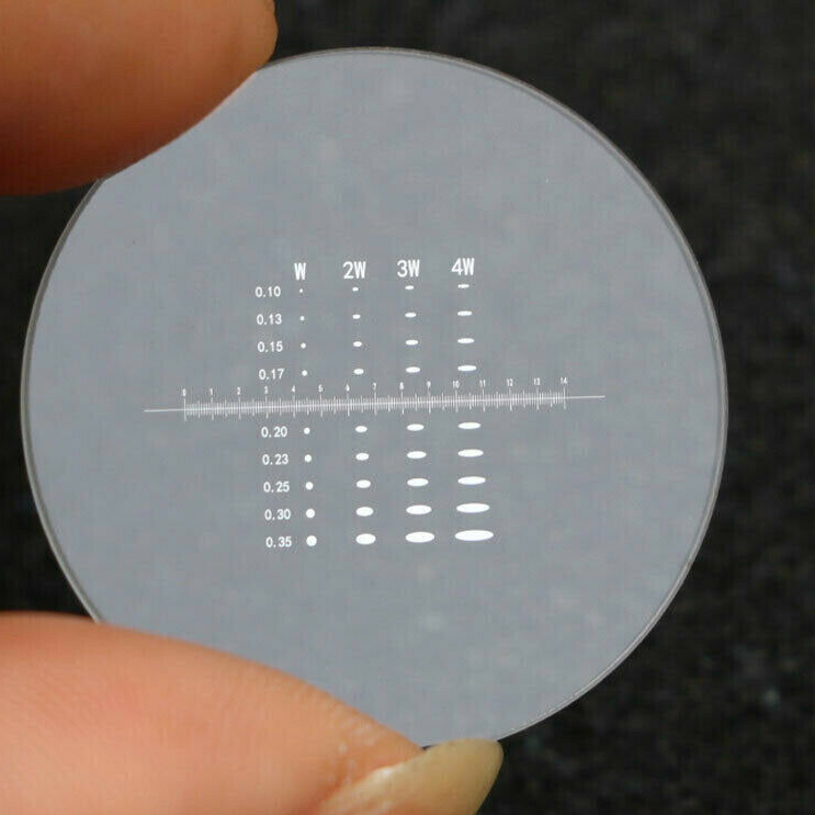 Dia 26mm Calibration Glass Slide Optical Star Board Multifunction