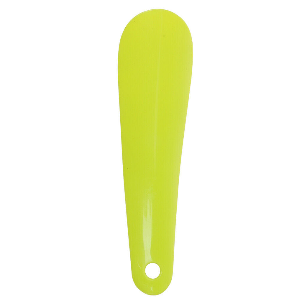 Portable Handle Plastic Horn Lifter Flexible Stable Shoehorn Yellow
