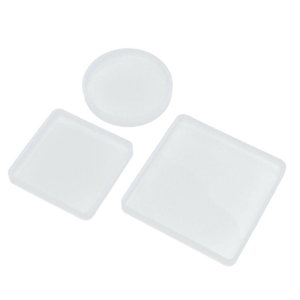 3 Pieces Clear Silicone Epoxy Casting Molds Jewelry Making Molds Supplies