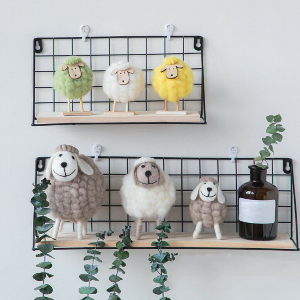 4Pcs Wall Grid Panel Basket Picture Display Memo Board Bedroom Cubicle