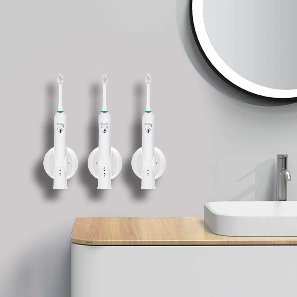 Adhesive Wall Mounted Electric Toothbrush Holder Stand Bathroom Organizer