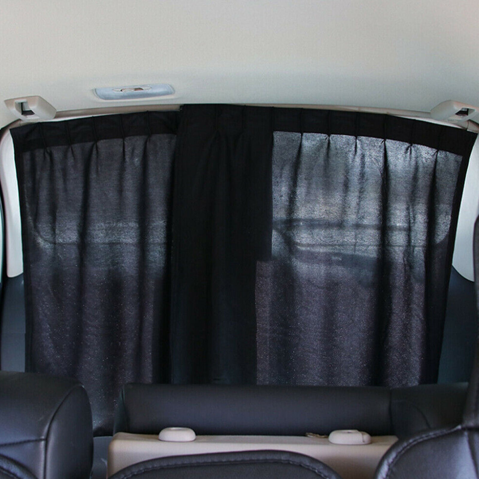 2x Car Sun Shade Side Window Curtain Foldable UV Protection Black Auto Universal