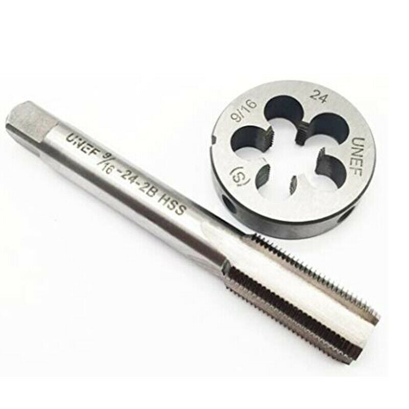 9/16-24" Tap And Die Set and UNEF HSS right hand Machine Tap & Die