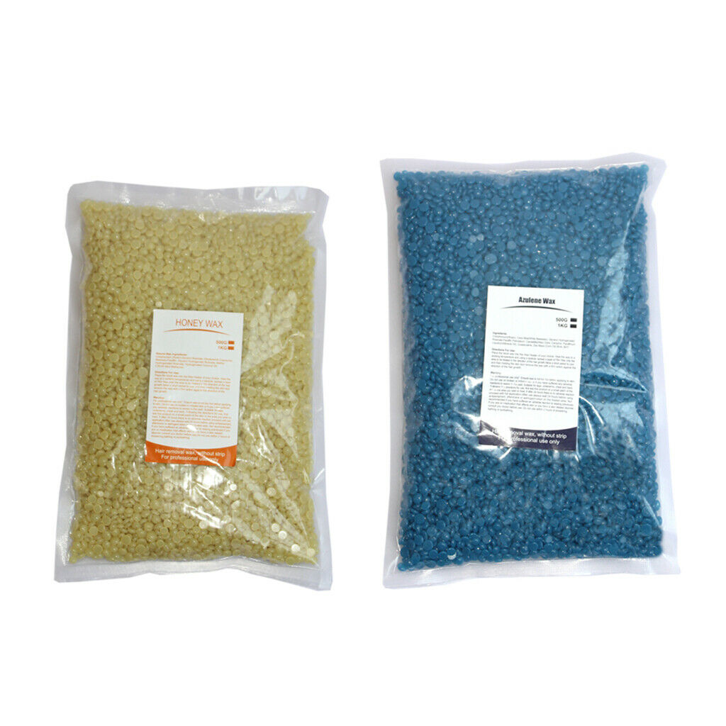 2Bag Hard Waxing Bead Bean Body Hair Removal Bikini Depilatory No Strip 1kg