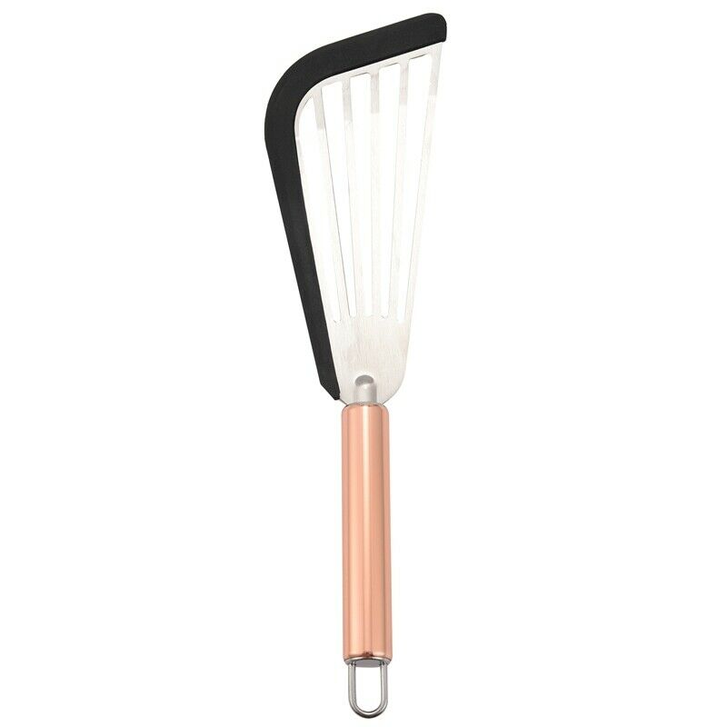Ultra Flexible Stainless Steel Spatula With Silicone Top Soft Edge Slotted SpaC1