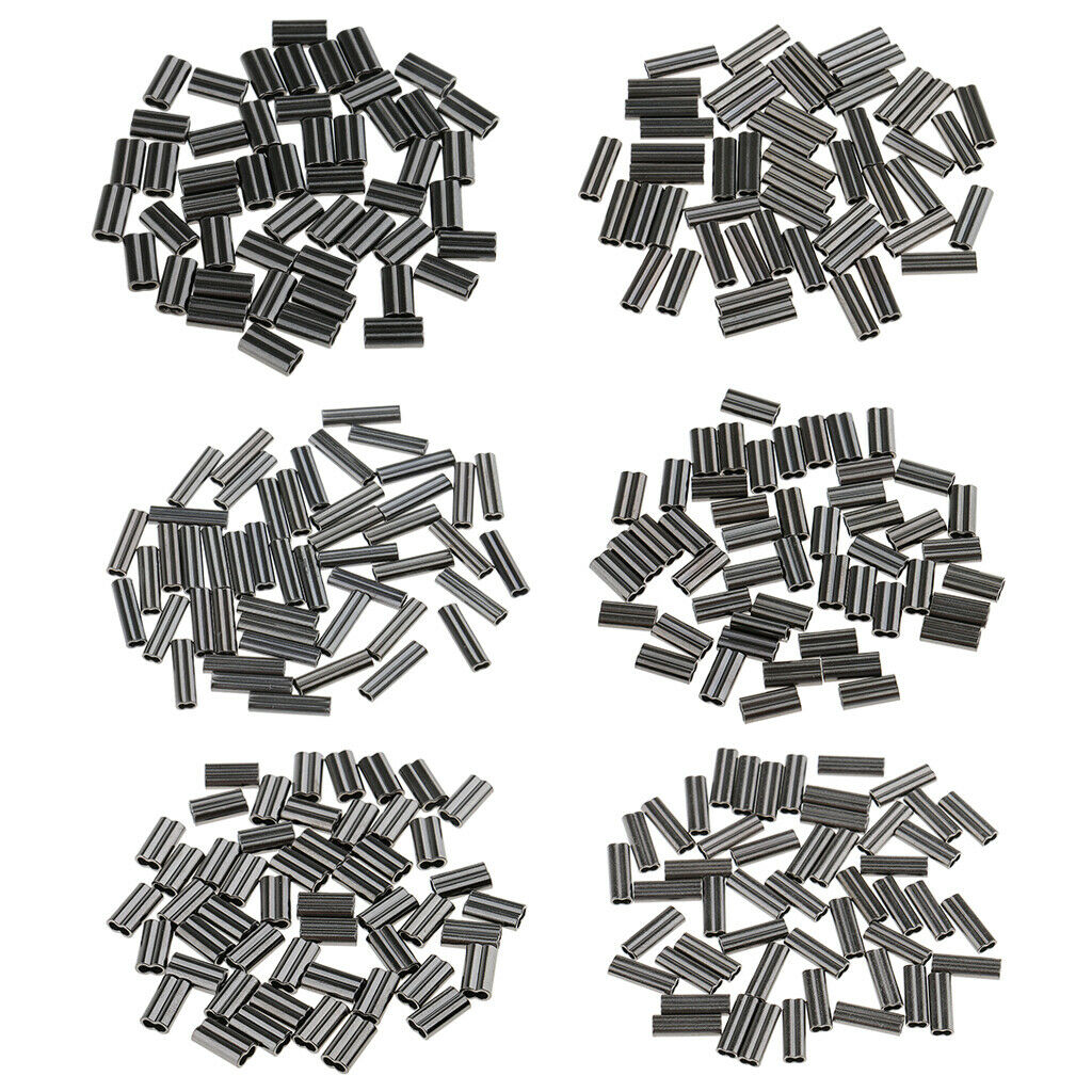 100Pcs Double Fishing Tube Barrel Sleeves Connector 2mm Bore Fishing Tackles