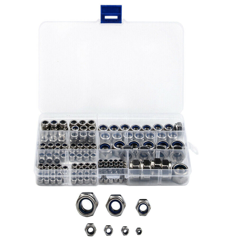 170 Piece M3 Heavy Duty Stainless Steel Locknuts Assortment /
