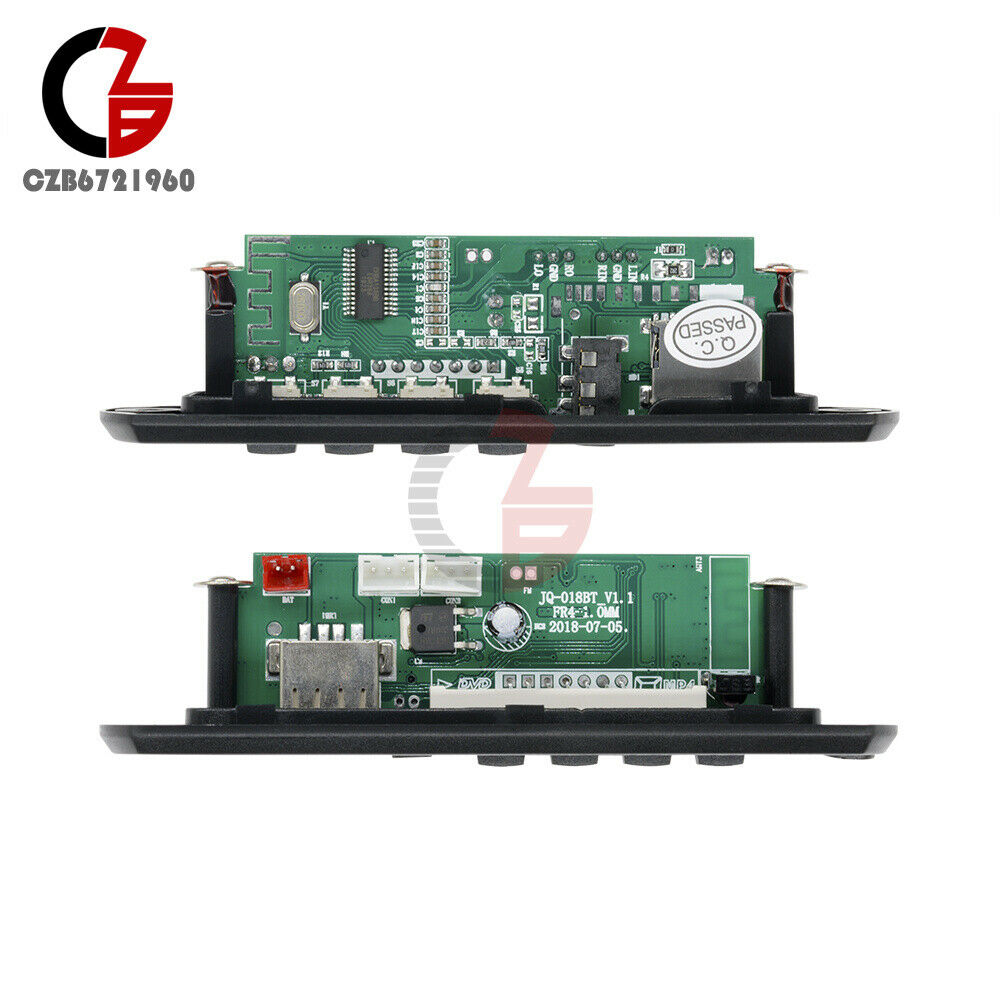 New Bluetooth Car MP3 WMA Decoder Board with Remote Control AUX TF USB FM Radio