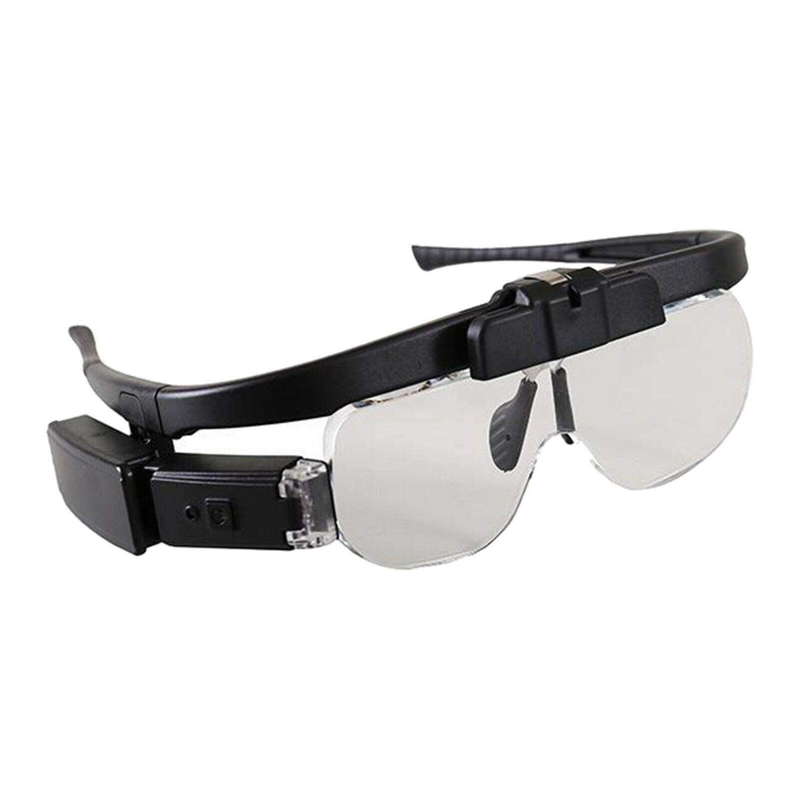 Portable Headband Magnifier w/ LED Light Headset Magnifying Glasses Visor