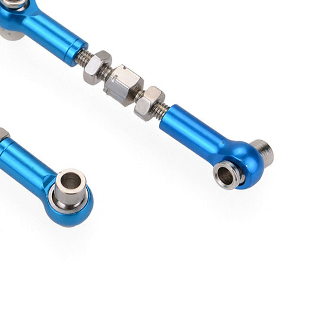 Machined Metal Front Rear Adjustable RC Turnbuckles Pull Rod for 1/12 &