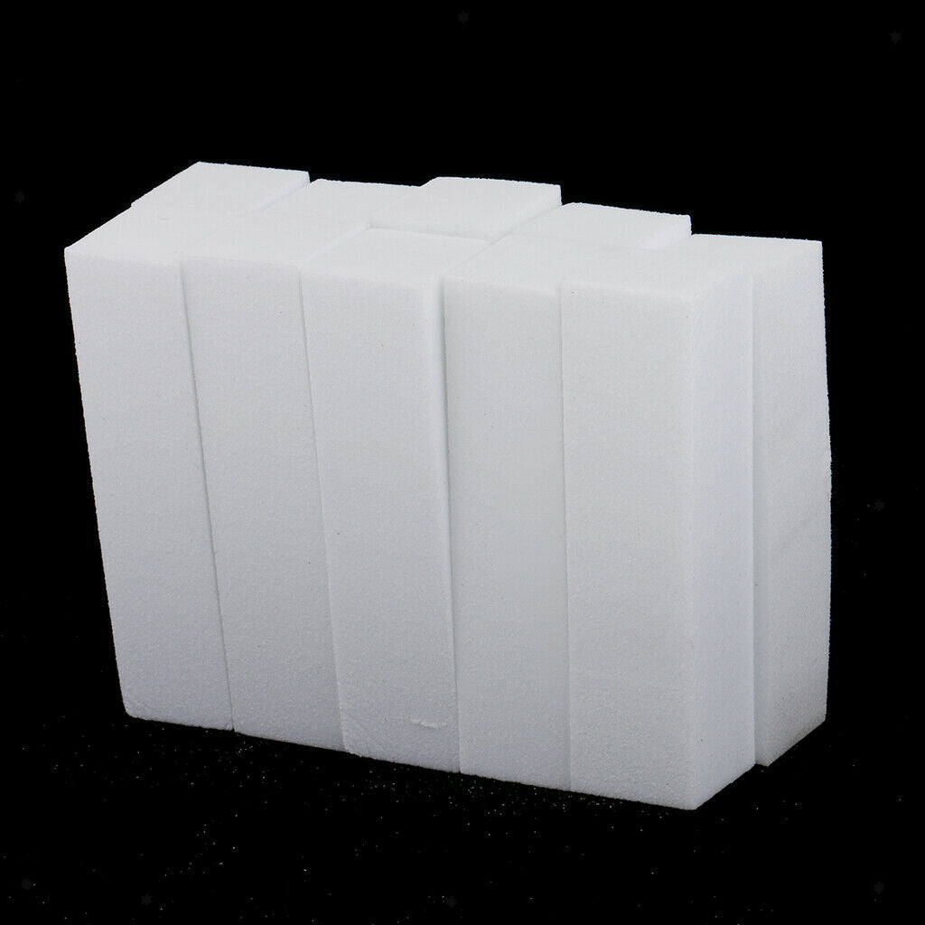 Pack of 10 Soft 4-Way Nail Art Filing Sponge Buffer Block Nails Files Tools