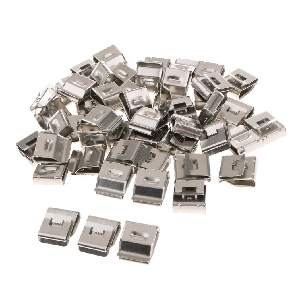 100 Lot Solar Panel Cable Clips Stainless Steel - Clips PV Wire to Solar Panel